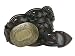 Ladies Leather Wide Braided Belt with Oval Disc Buckle Image