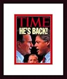 George Bush, Bill Clinton and Ross Perot / TIME Cover: October 12, 1992, Framed Art Print by TIME Magazine