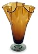Glass vase, 'Amber Patch'