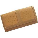 牛革素材をオーストリッチ風に加工したレディスウォレット（レディス財布・Ladys財布）カラシイエロー