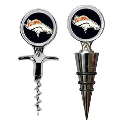 Denver Broncos Cork Screw and Wine Bottle Topper Set NFL Football