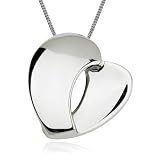 ELLE Jewelry Open "Heart" Sterling Silver Necklace, 16" with 2" Extender