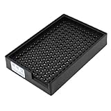 uxcell スクリュートレイ　パーツボックス　プラスチック製　ブラック　3.5mm-4mmスキューサイズ 160ホール