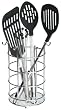 WMF Basics 5-Piece Nonstick Gadget Set with Wire Utensil Basket