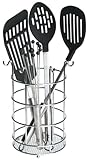 WMF Basics 5-Piece Nonstick Gadget Set with Wire Utensil Basket