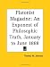 Platonist Magazine: An Exponent of Philosophic Truth, January to June 1888