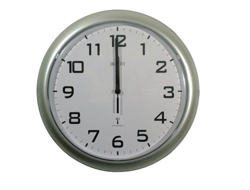 Childrens Toyshop  Electronics : 'Cadiz' Silver Radio Controlled Wall Clock