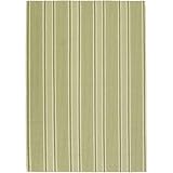 Surya Farmhouse Stripes Apple Light Green Stripes Contemporary 2' 6 x 8' Runner Rug (FAR-7010)