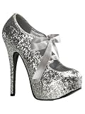 Silver Glitter Hidden Platform Pump - 8