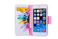 iphone 6 case, Nancy's Shop Beautiful Pattern Stand Featuren Series Premium Slim Fit Pu Leather Folio Wallet Type Magnetic Design Flip Scratch Protection Anti-Scratch Credit Card Holder Cover(Sunflower) from Nancy's Shop