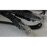 6ft BLACK Molded Ethernet Network Patch Cable Cord for Internet Router Switch Hub and... by Kalron