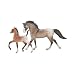 Appaloosa and foal grullo and bay