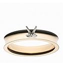 18k Yellow Gold Concave Engagement Ring Setting