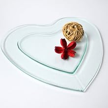 Glass Heart Plate 250 mm