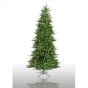 9' Prelit Slim Tiffany Spruce Artificial Christmas Tree