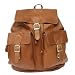 Saddle Piel Leather Large Buckle Flap Backpack