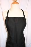 Black Apron Plain with No Embroidery