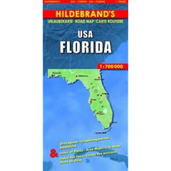 Hildebrand's Urlaubskarten, USA, Florida: Umgebungskarten: Palm Beach - Miami, Orlando - Cape Canaveral, Tampa - St. Petersburg, Apalachicola - ... Tampa. Ortsregister (Hildebrand's USA Maps)