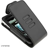 Black Vertical Leather Pouch For Apple Phone iphone I-phone Cell Phone Case Cover with Belt Clip Button Closing with Screen Cover