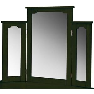Oxford Tri - fold Mirror, 42W, BLACK by Home Decorators Collection