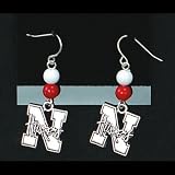 Nebraska Cornhuskers Beaded Wire Logo Earring NCAA College Athletics