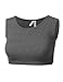 J.TOMSON Women's Sleeveless Round Neck Crop Top
