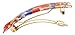 France Luxe Classic Rectangle Barrette - Floral Rhapsody Orange/Blue