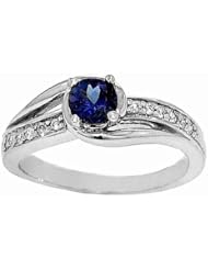 14K White Gold Tanzanite and Diamond Ring -- LIFETIME WARRANTY