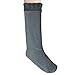 Anzermix® Women's Fleece Cable Knitted Liners Rain Boot Socks (S, Gray)