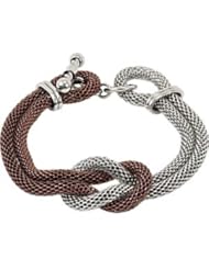 Amalfi™ Stainless Steel Mesh Knot Bracelet 07.50 Inch Chocolate Immerse lating Fb270