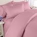 EGYPTIAN BEDDING 300 TC QUEEN PINK SOLID EGYPTIAN COTTON DUVET SET 300TC LUXURY DUVET SET Image