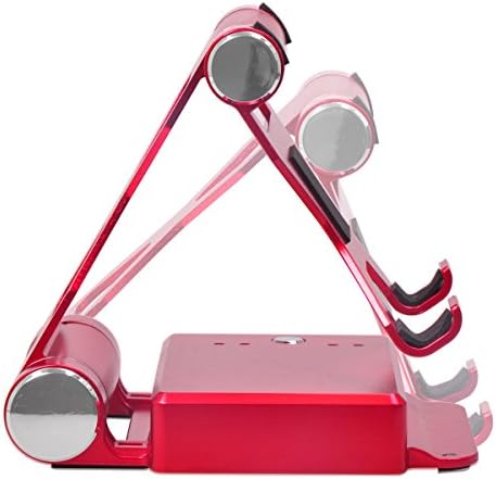 GeekBok 10000mAh Portable Power Bank Stand 2-in-1 USB Charger External Battery Pack Holder Multi Angles Charging Dock Station Universal for iPhone iPad Samsung Moto Sony Blackberry Nokia Nexus LG HTC TCL Huawei Xiaomi and other Smartphones and Tablets, Red