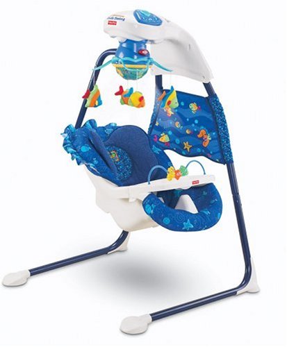 Childrens Toyshop  Spielwaren : Fisher-Price H7184 Baby Gear - Meeresfreunde Babyschaukel