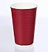 Golden Spoon Infinity 50 Pack 16 oz. Premium Hot Paper Cups with Lids - Ripple Insulated - No Sleeves Needed