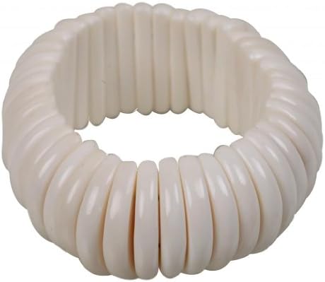 Stretch Bracelet White Palletes Resin Material