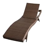 Ambientehome 63417AM Polyrattanliege Mexico bicolor/braun, Polyrattan