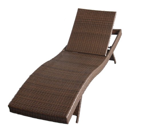 Ambientehome 63417AM Polyrattanliege Mexico bicolor/braun, Polyrattan