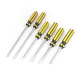 uxcell　ドライバーセット　スロットヘッド　フィリップスヘッド　修理ツール　6 in 1　プラスチック　メタル