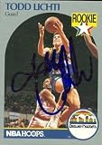 Todd Lichti Autographed/Hand Signed Basketball card (Denver Nuggets) 1990 Hoops #98