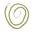 Necklace Cord For Pendants - D4 - Twisted Triple Strand Silk / Satin + 2" Extension Chain (3.5mm / 3/16" thickness) ~ Silver Tone Plated Ends - 20 Inches ~ Olive Green