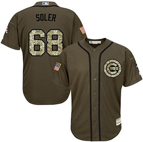 Cubs #68 Jorge Soler Green Salute to Service Stitched Baseball Jersey Size XXXL