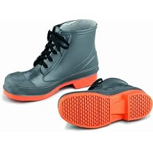 ONGUARD 87981 PVC/Nitrile Sureflex Men's Steel Toe WorkShoe with Saftey-Loc Outsole, Grey/Orange, Size 12
