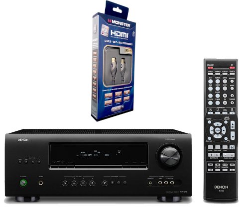 Denon AVR-1312 5.1-channel home theater receiver and Monster HDMI for Higher Definition Blu-ray (4 feet) Denon AVR-1312 5.1-channel home theater receiver and Monster HDMI for Higher Definition Blu-ray (4 feet)
