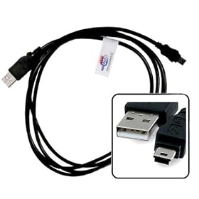 Click here to buy 6 FT. USB Digital Camera Mini-B 5pin Cable for Ricoh, Sigma, Audiovox, Blackberry,....