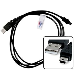 6 FT. USB Digital Camera Mini-B 5pin Cable for Ricoh Sigma Audiovox Blackberry Contax Cool iCam CANON SONY ACER CASIO Concord Nikon ARGUS Fuji DXG Aiptek HP Kodak CHRONOS and AGFA