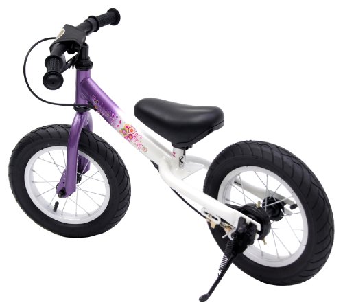 bike*star 30.5cm (12 Inch) Kids Learner Balance Beginner Run Bike Sport - Lilac & White