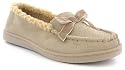 Dr Keller "Kelly" Ladies Warm Lined Moccasin Slipper - Beige