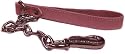 Top Dog Pink Leather Dog Chain Leash 2 ft Lead