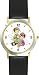 Boy and Girl Saying Havdalah Judaica Jewish Theme - WATCHBUDDY® DELUXE TWO-TONE THEME WATCH - Arabic Numbers - Black Leather Strap-Size-Large ( Men's Size or Jumbo Women's Size )