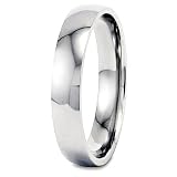 Polished Domed Stainless Steel Ring (4.0mm) - Sizes 5 - 13